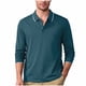 thumbnail image 2 of pstuiky camisa de manga larga para hombre, Top informal holgado de color liso con medio botón y solapa de manga larga para hombre tops de invierno para hombre s, 2 of 8