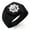 Black, variant on Stainless Steel Necromancy Magic Rune Engraved Hexagon Crest Flat Top Biker Style Polished Ring