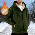 thumbnail image 2 of zfhfof Mens Sherpa Lined Hoodies Thick Fleece Heavyweight Zip Up Jacket Winter Casual Thermal Hooded Sweatshirt Coats with Pockets, 2 of 9