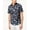 Navy Blue, variant on Men's Slim Fit Button Front Short Sleeve Shirt-U-S