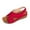 A Red, variant on Women's Sandals Open Toes Simple Leather Flat Shoes Beach Work Commuting Shoes Indoor Outdoor Shoes Black 36