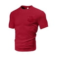 thumbnail image 4 of Leey-World Mens Graphic T Shirts Print Short Sleeve Palm Tree Print Summer Top Cotton Casual Tees for Men Men's T Shirts(Wine,3XL), 4 of 6