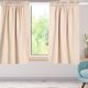 thumbnail image 2 of Cortinas LYCAQL 100 % opacas para ventana, con forro negro, que bloquean el frío y la luz, ideales para habitación de bebé, con aislamiento térmico (beige, 2 unidades, 45,7 x 132 cm cada panel), 2 of 8