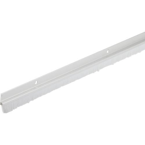 Pemko - 18062CNB36 Brush Door Bottom Sweep, Clear Anodized Aluminum with 0.625" Gray Nylon Brush insert, 0.25" width, 1.25" Height, 36" Length
