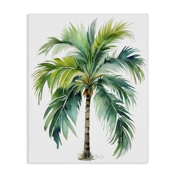 Stupell Industries Coastal Lagoon Majesty Palm Canvas Art, 16 x 20, by Shelly Craig
