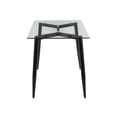 thumbnail image 2 of LumiSource Black Metal, Clear Glass Clara Table, 2 of 7
