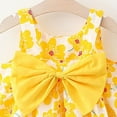 thumbnail image 5 of Fshinging Toddler Girls Dresses Summer Big Bowknot Sleeveless Floral Print Princess With Straw Hat Beach Vacation Sundress Size 6-12 Months, 5 of 5