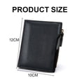 thumbnail image 2 of Men's Wallet Slim Fit Men's Leather Minimalist Card Front Pocket Double Fold Travel Book-Blue+Black+Coffee, 2 of 5