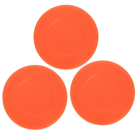 KAKOWELY 3Pcs Hockey Pucks Outdoor Hockey Puck Balls Replacement for Game (Orange),2.76"X2.76"X0.79"