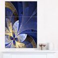 thumbnail image 1 of Blue and Yellow Large Fractal Pattern - Floral Canvas Art Print, 1 of 3