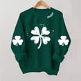 thumbnail image 2 of St Patricks Day Shirt Women Funny Irish Shamrock Shirt Crewneck Graphic Sweatshirts Long Sleeve Casual Pullover Green Holiday Tops, 2 of 4