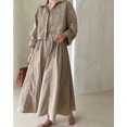 thumbnail image 2 of Traje de 2 piezas para mujer, Chaqueta corta con cuello vuelto, conjunto informal liso sin mangas, moda coreana, Primavera, 2024, 2 of 5