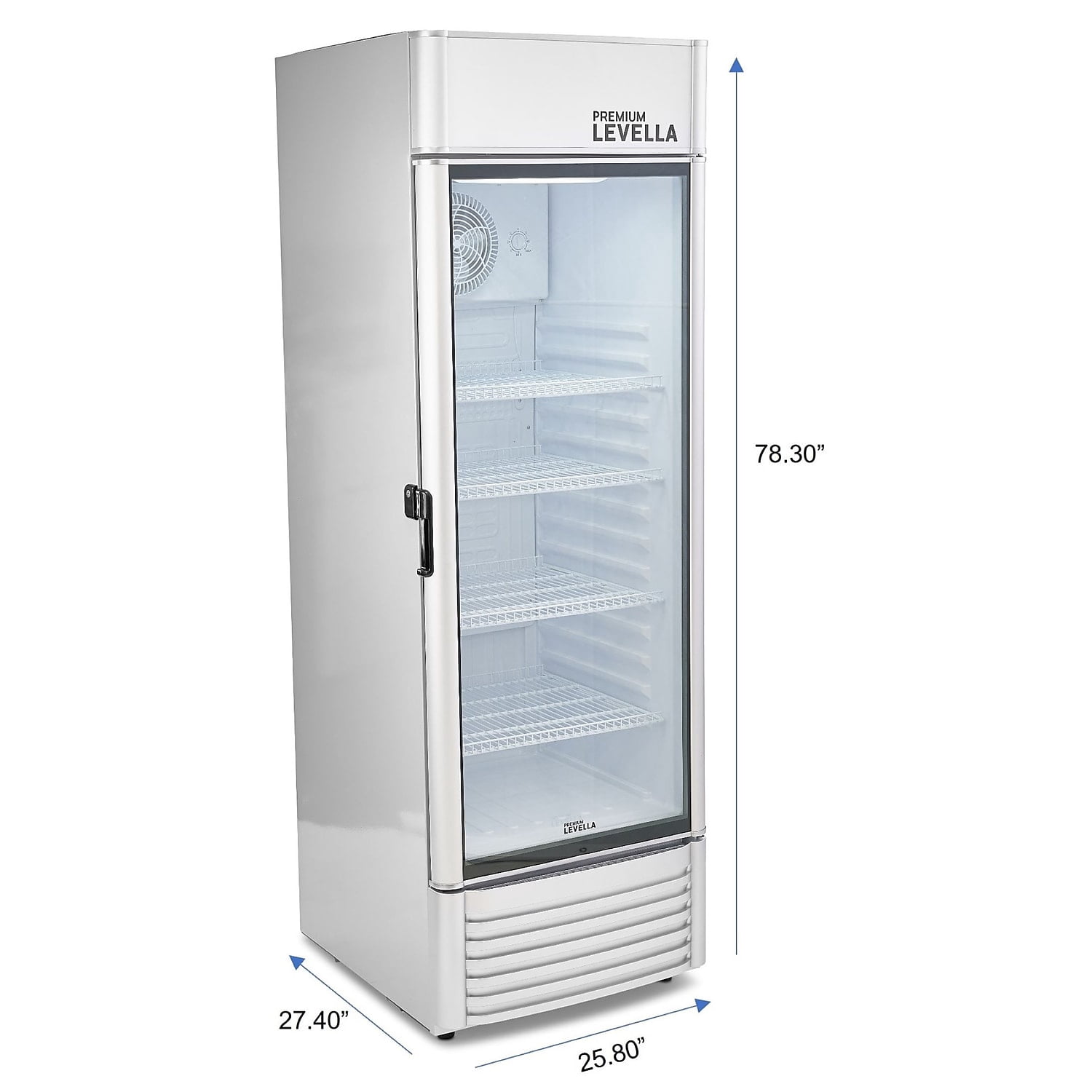 Premium Levella PRF155DX 15.5 cu ft Flat Front Beverage Refrigerator Silver