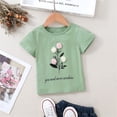 thumbnail image 2 of Mercatoo Girls Toddler Short Sleeve Tshirt Tops Tees Casual Summer Shirts Flower Graphic Kids Basic Crewneck T Shirts, 2 of 4