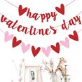 thumbnail image 5 of YujiCraft "Happy Valentine's Day" Glitter Heart Garland, Decorative Banner for Party, Wedding, Home, Anniversary Celebration Decor,B, 5 of 5
