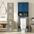 thumbnail image 5 of Yaheetech Over The Toilet Cabinet MDF Bathroom Storage Organizer with Adjustable Shelf, Navy Blue, 5 of 9