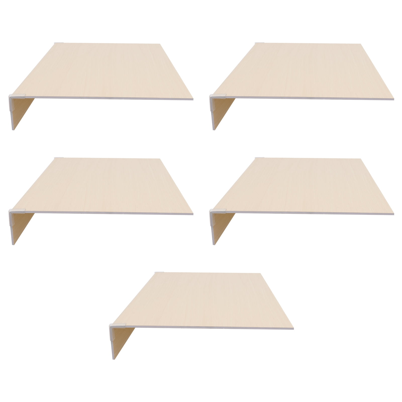 5 Pcs 33*16in Foamed PVC Wire Rack Covers  Pantry Shelves Covers Light Wood Color for Bathroom Kitchen Shelving