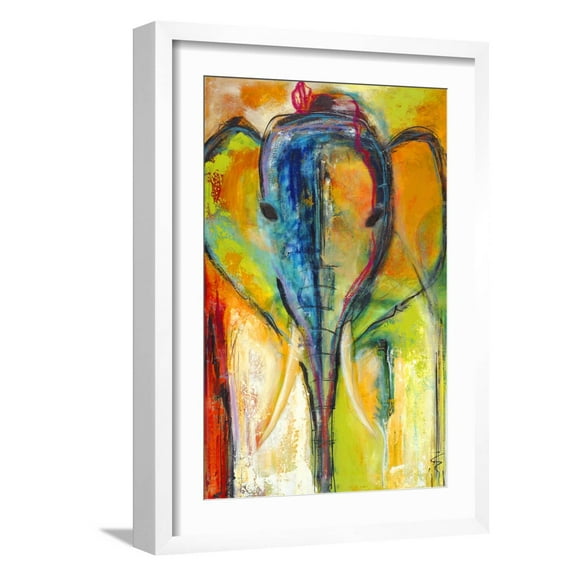 Art.com Elephant Art Print by Jami Vestergaard, White Frame Wall Art, 17" x 23"