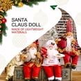 thumbnail image 3 of Billuyoard Muñeco de Navidad Santa Claus figurita decoración sombrero rojo vacaciones ambiente artesanía niños año nuevo suministro accesorio Type7 NO7, 3 of 6