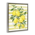 thumbnail image 3 of Stupell Industries Juicy Lemon Vine & Stripes Gray Framed Floater Canvas Wall Art, design by Paul Brent, 21 x 17, 3 of 9
