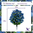 thumbnail image 2 of Sympathy Silks Artificial Cemetery Flowers - Blue Sweetheart Rose - Bouquet for Vase, 2 of 8