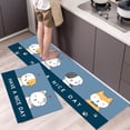 thumbnail image 3 of Alfombra de cocina duradera y resistente a la suciedad, alfombra para puerta de baño, alfombra para ducha, alfombra para pies, alfombra suave antideslizante con dibujos animados, 3 of 5