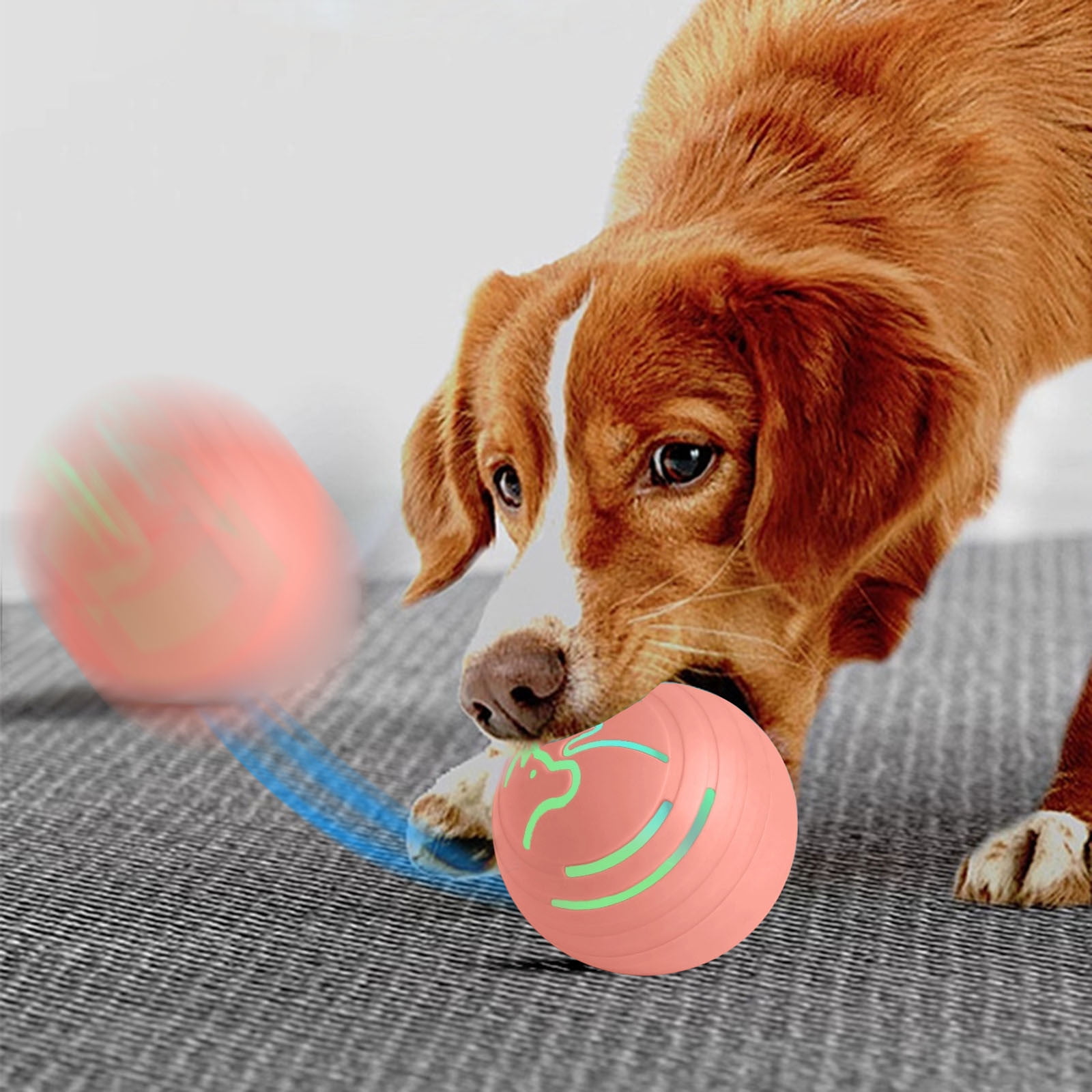 Automatic Rolling Dog Ball - Smart Interactive Toy with Motion Activation for Puppy & Small Medium Dogs, 360° Jumping Bouncing Rotating Ball for Indoor Outdoor Play, Chew Resistant