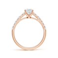 thumbnail image 2 of ANGARA IGI Certified Lab Grown 1 Ct Diamond Engagement Ring for Women in 14K Rose Gold (Size-7x5mm| Color-F-G| Clarity-VS) | April Birthstone, Anniversary, Jewelry Gift for Women | Diamond Ring, 2 of 7
