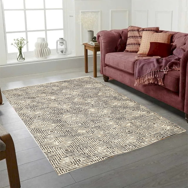 Tapis à Motifs Géométriques Multicolore Essaouira 8 Pieds x 10 Pieds2 Pouces