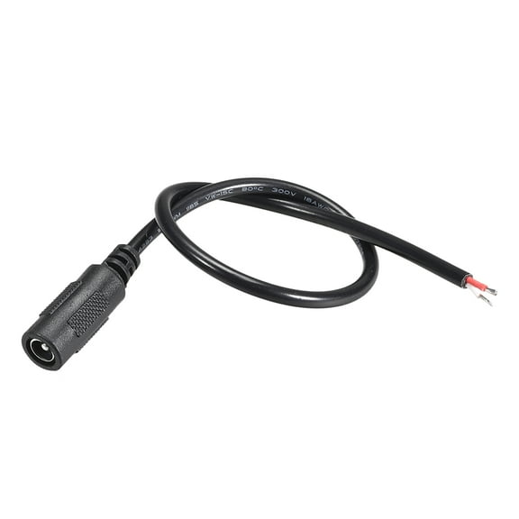 Uxcell 2 Pack DC Power 5.5mm x 2.5mm 4A 18AWG 30cm,Female Plug Connector Pigtail