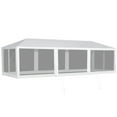 thumbnail image 2 of Outsunny 10' x 30' Party Tent, Camping Shelter Gazebo with Removable Mesh Side Walls, White, 2 of 9