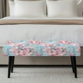 thumbnail image 3 of Jiueut Cherry Blossom Print Dining Room Bench Covers, Non Slip Bench Seat Protector Cover with Elastic Band Washable Rectangle Seat Cushion Long Chair Cover for Home Hotel, 3 of 7