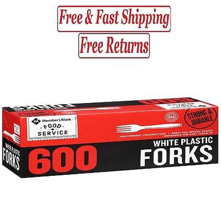 Member‘s Mark White Plastic Forks (600 ct.)