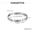 thumbnail image 3 of Pulsera rectangular minimalista de acero inoxidable para hombre, 3 of 3