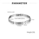 thumbnail image 3 of Pulsera rectangular minimalista de acero inoxidable para hombre, 3 of 3