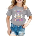 thumbnail image 3 of Tiijoy Easter Graphic Tee for Girls Cute Short Sleeve Round Neck T Shirt, Sizes 3-13, 3 of 3
