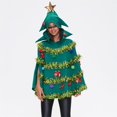thumbnail image 1 of Poncho de árbol de Navidad para adultos, mujeres y hombres, decoración con lazo, capa con capucha, accesorio de fiesta para cosplay, fiesta, juego de rol 2024, 1 of 5