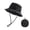 Black, variant on TOPTIE Packable Boonie Sun Hat for Men & Women Waterproof, Wide Brim Hat with Mesh Panels, Detachable Chin Strap & Carry Bag-Orange