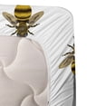thumbnail image 3 of Ambesonne Bee Fitted & Top Sheet Set with Sham, Honey Maker Insect Pattern, Yellow Grey, 3 of 4