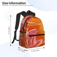 thumbnail image 3 of Goofa Orange Flower Psychedelic Print Casual Backpack for Women Men,Waterproof High School Bookbag,Lightweight Travel Daypack,Classic College Backpack,Laptob Backpack, 3 of 6