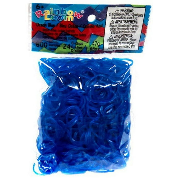 Rainbow Loom Jelly Ocean Blue Rubber Bands Refill Pack (600 ct)
