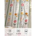 thumbnail image 6 of Sheer Curtains 54 Inch Length, Spring Floral Semi Sheer Curtains Light Filtering Window Treatment, Colorful Summer Flowers Vintage Botanical Privacy Voile Drapes for Living Room Bedroom 52x54 Inch, 6 of 7