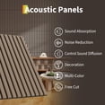 thumbnail image 1 of Yeshouse Paneles acústicos de madera 3D para pared: láminas decorativas insonorizadas con reducción de ruido, ideales para cine en casa, oficina, estudio, dormitorio y sala de estar, 1 of 7
