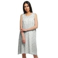 thumbnail image 1 of Moomaya Printed Sleeveless Nightdress For Ladies Button Placket Nightwear, 1 of 6