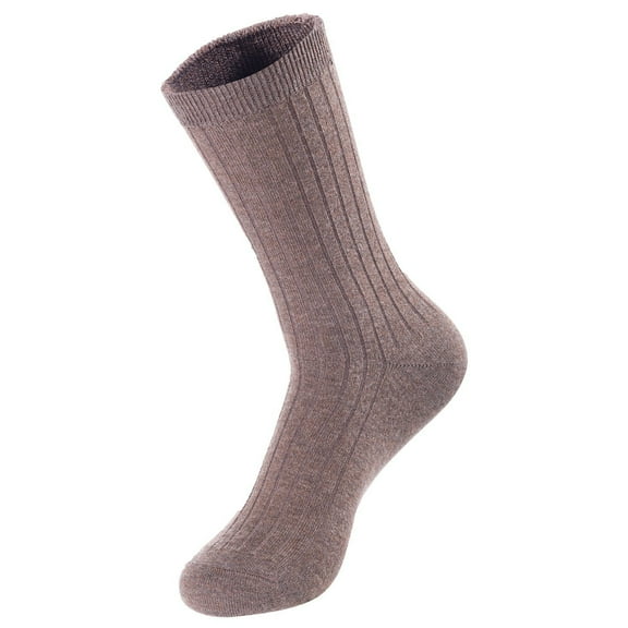 Lian LifeStyle Perfect Fit Women's Wool Crew Socks, Size 6-9, Coffee