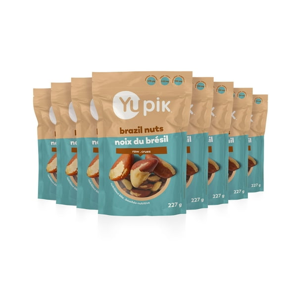 Yupik Noix du Brésil Crues, Sans Gluten, Casher, Décortiquées, Non Salées, Non Rôties, Noix Crues de Haute Qualité, Collations Nutritives et Saines, Riches en Sélénium, 8 Unités, 227 g