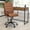 Brown Faux Leather/Black Frame, variant on Merrick Lane Contemporary Mid-Back Black Faux Leather Home Office Chair with Padded Gold Arms
