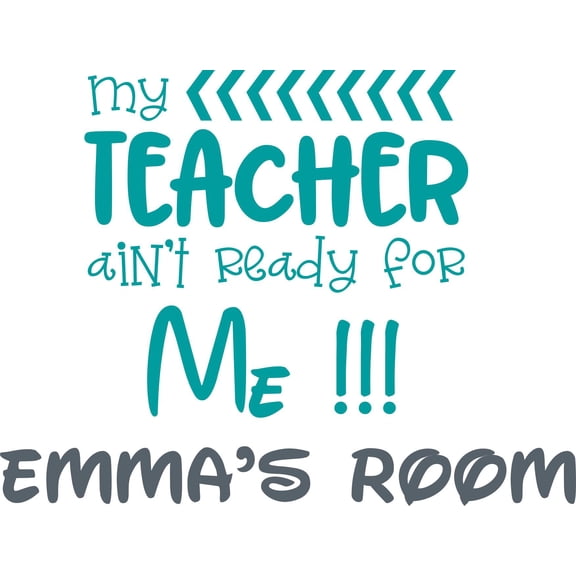 Student Students School Boy School Girl Quotes Wall Decal - Custom Vinyl Wall Art - Personalized Name - Baby Girls Boys Kids Nursery Wall Decal Room Decals Wall Stickers Decorations Size (15x30 inch)