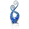 thumbnail image 1 of 10" Multi-Color Art Glass Centerpiece on Crystal Base, 1 of 3