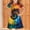 Multicolor E, variant on SGFCWSX Girls Short Sleeve Skater Dress Teens Print Crewneck Swing Dress for Spring Summer Casual Play Multicolor Size 13-14 Years